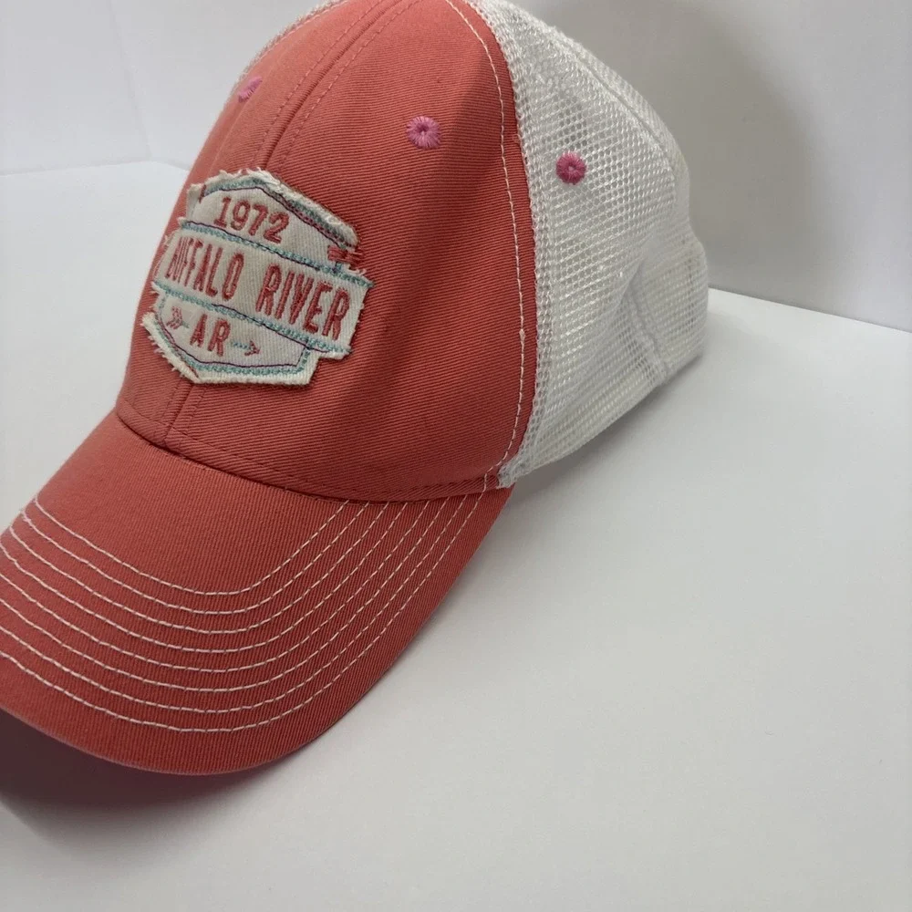 Pink/White Buffalo River Snapback Cap Arkansas Rafting USA Printed Cap‎
